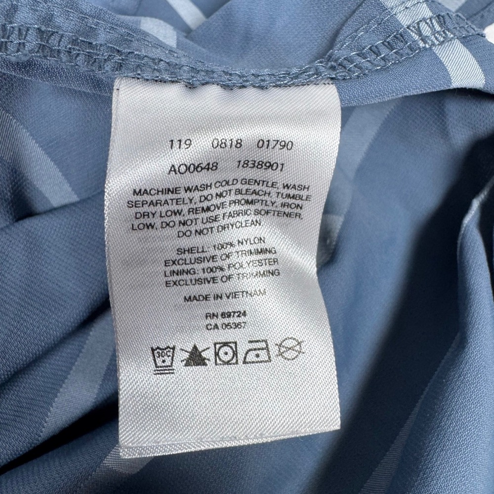 Columbia Button Down Shirt Mens Large Blue Striped Omni-Shade Short Sleeve - Picture 6 of 8